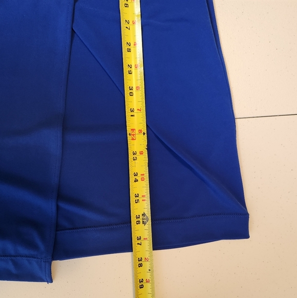 Calvin Klein Blue Short Sleeve Knee Length Dress Stretchy Wrap V-Neck Office - Picture 8 of 10